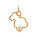Подвеска из золочёного серебра с фианитом