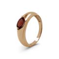 Кольцо из золочёного серебра с нат. гранатом