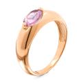 Кольцо из золочёного серебра с нат. аметистом