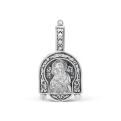 Подвеска-икона из чернёного серебра - Владимирская БМ