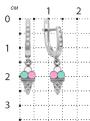 Серьги детские из серебра с эмалью и фианитами родированные