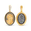 Подвеска-икона из чернёного серебра с позолотой