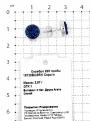 Серьги-пусеты из серебра с нат.друзой синего агата родированные
