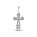 Крест из чернёного серебра - 4 см