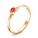 Кольцо из золочёного серебра с рубином