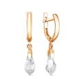 Серьги из золочёного серебра с кристаллами Swarovski