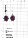 Серьги из чернёного серебра с нат.друзой агата цв.фиолетовый,нат.аметистом, эмалью и марказитами