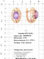 Серьги из золочёного серебра с нат.аметистом