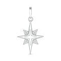 Подвеска из серебра с фианитами родированная - Звезда