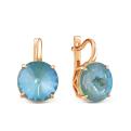 Серьги из золочёного серебра с кристаллами Swarovski Шелковистый шалфей