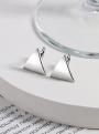 Серьги женские из серебра родированные - Треугольники