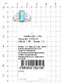 Кольцо из серебра с пл.кварцем цв.топаз и фианитами родированное