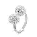 Кольцо из серебра с кристалами Swarovski  родированное