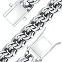 Браслет из чернёного серебра - Бисмарк, 21 см