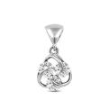 Подвеска из серебра с фианитами родированная