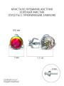 Серьги-пусеты из серебра с кристаллами Swarovski родированные