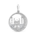 Подвеска мусульманская из серебра родированная