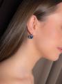 Серьги из серебра с кристаллами Swarovski Голубой родированные