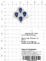 Кольцо из серебра с пл.кварцем цв.сапфир и фианитами родированное