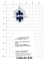 Кольцо из серебра с пл.кварцем цв.сапфир и фианитами родированное