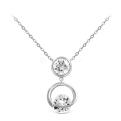 Колье из серебра с куб.цирконием Swarovski родированное