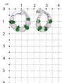Серьги из серебра с пл.кварцем цв.изумрудный,лунный и фианитами родированные