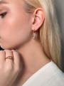 Серьги из золочёного серебра с фианитами