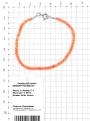 Браслет из серебра с нат.кораллом родированный - 17 см