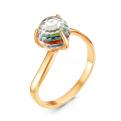 Кольцо из золочёного серебра с кристаллом Swarovski