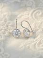 Серьги детски из серебра с фианитами родированные
