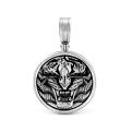 Подвеска мужская из чернёного серебра - Тигр