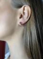 Серьги из золочёного серебра с фианитами