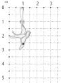 Подвеска из серебра с фианитом родированная -  Ласточка 