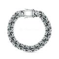 Браслет из чернёного серебра - Бисмарк, 22 см