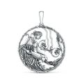 Подвеска из чернёного серебра - Водолей
