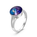 Кольцо из серебра с кристаллом Swarovski Мистик родированное