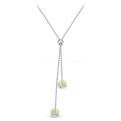Колье из серебра с кристаллом Swarovski Радуга родированное