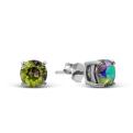 Серьги-пусеты из серебра с кристаллами Swarovski Paradise Shine родированные