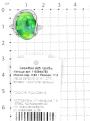 Кольцо из серебра с синт.зелёным опалом родированное