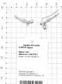 Серьги-продёвки из серебра с фианитами родированные