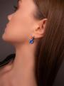 Серьги из серебра с кристаллами Swarovski Северное сияние родированные