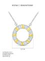 Колье из серебра с фианитами и золочением родированное