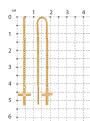 Серьги-продёвки длинные кресты из золочёного серебра с фианитами
