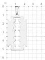 Подвеска из серебра родированная - Лезвие, 5 см