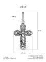 Крест из чернёного серебра - 3 см