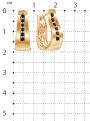Серьги из золочёного серебра с нат.шпинелью