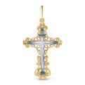Крест из золочёного серебра с чернением - 3,3 см