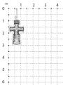 Крест из родированного серебра с частичным чернением - 3 см