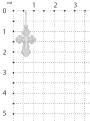 Крест из серебра родированный - 2,3 см