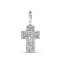 Крест из серебра родированный - 2,3 см
